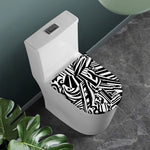 Abstract Dazzle Pattern Print Toilet Lid Cover