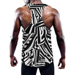 Abstract Dazzle Pattern Print Training Tank Top