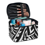 Abstract Dazzle Pattern Print Travel Makeup Bag