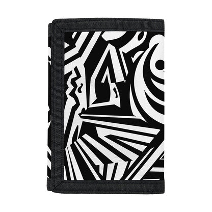 Abstract Dazzle Pattern Print Trifold Wallet