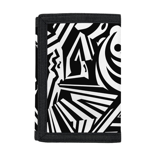 Abstract Dazzle Pattern Print Trifold Wallet