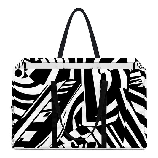 Abstract Dazzle Pattern Print Utility Tote Bag