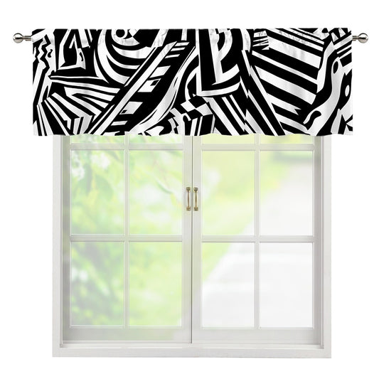 Abstract Dazzle Pattern Print Window Valance