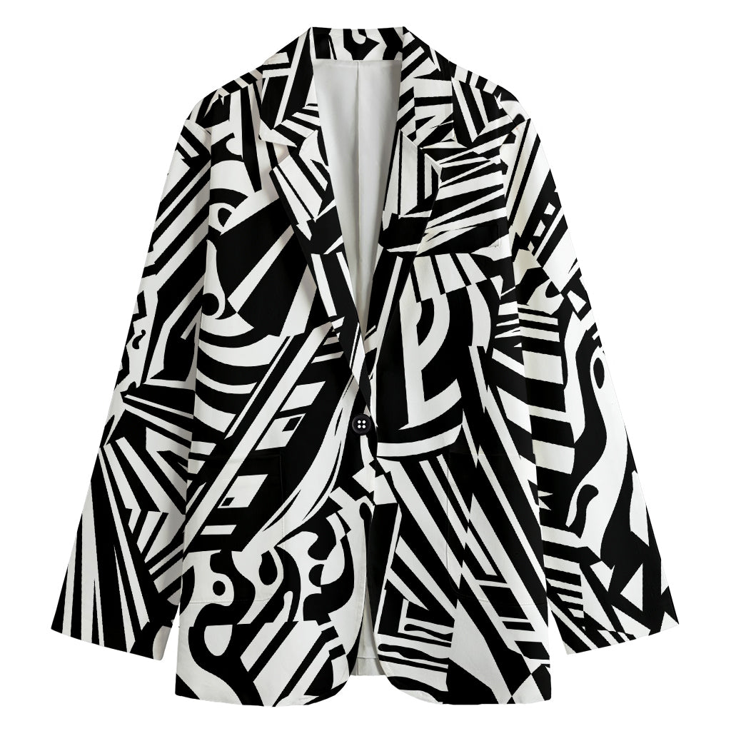 Abstract Dazzle Pattern Print Women's Blazer