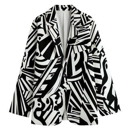 Abstract Dazzle Pattern Print Women's Blazer