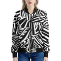 Abstract Dazzle Pattern Print Women's Bomber Jacket