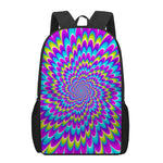 Abstract Dizzy Moving Optical Illusion 17 Inch Backpack