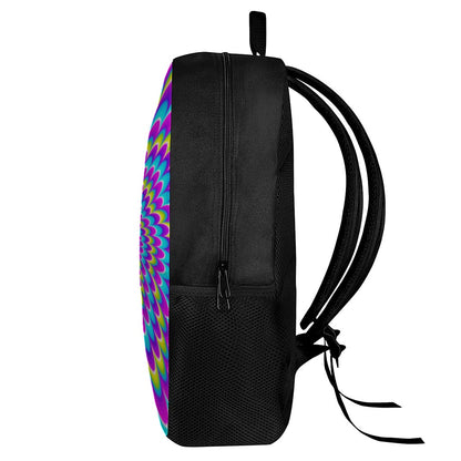 Abstract Dizzy Moving Optical Illusion 17 Inch Backpack