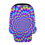 Abstract Dizzy Moving Optical Illusion Baby Seat Cover