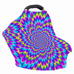 Abstract Dizzy Moving Optical Illusion Baby Seat Cover