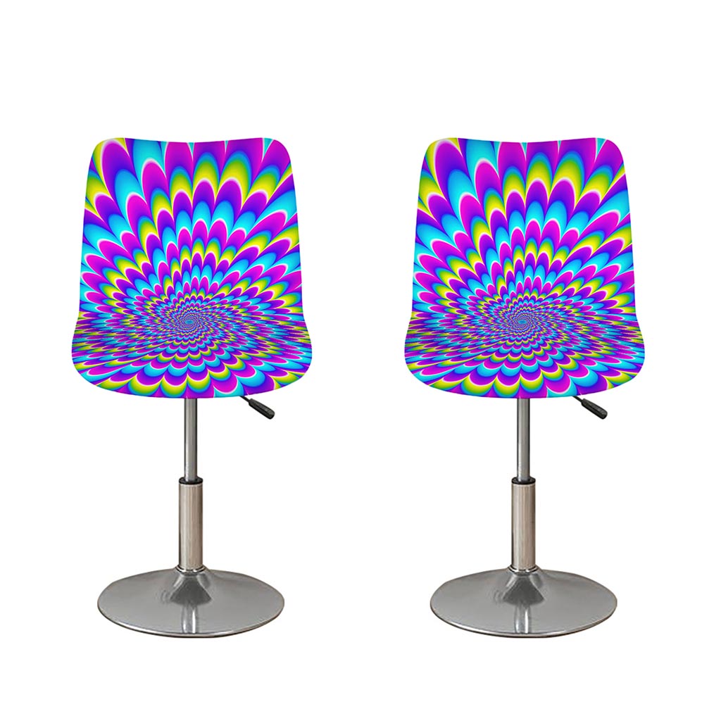 Abstract Dizzy Moving Optical Illusion Bar Stool Covers