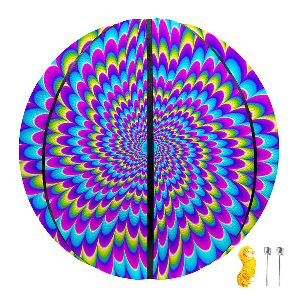 Abstract Dizzy Moving Optical Illusion Basketball