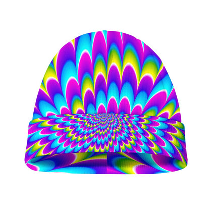Abstract Dizzy Moving Optical Illusion Beanie