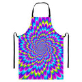 Abstract Dizzy Moving Optical Illusion Bib Apron With Pocket