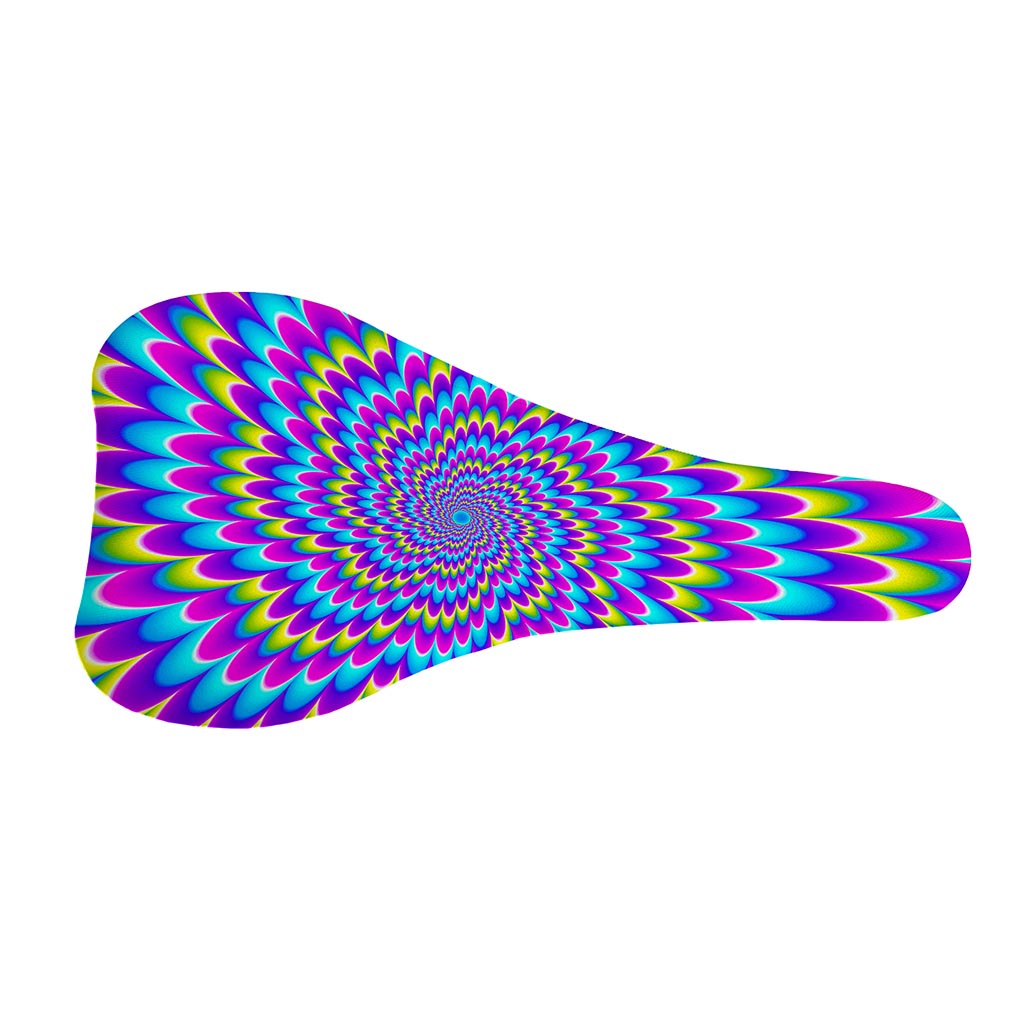 Abstract Dizzy Moving Optical Illusion Bicycle Seat Cover