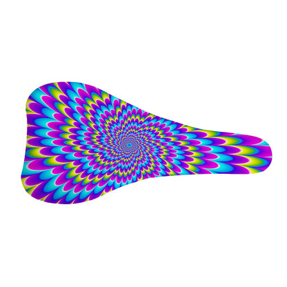 Abstract Dizzy Moving Optical Illusion Bicycle Seat Cover