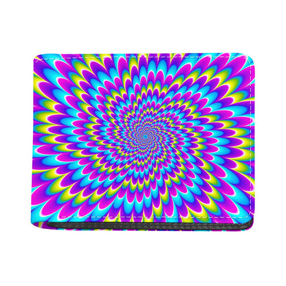 Abstract Dizzy Moving Optical Illusion Bifold Wallet