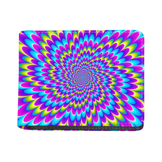 Abstract Dizzy Moving Optical Illusion Bifold Wallet
