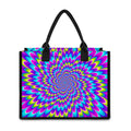 Abstract Dizzy Moving Optical Illusion Canvas Tote Bag