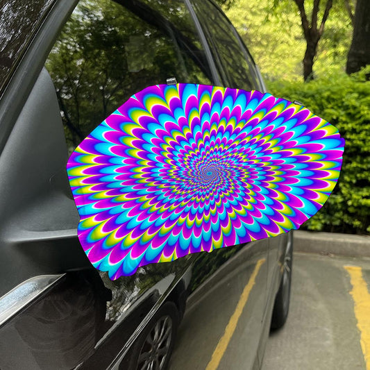 Abstract Dizzy Moving Optical Illusion Car Side Mirror Covers