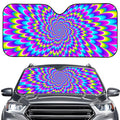 Abstract Dizzy Moving Optical Illusion Car Windshield Sun Shade