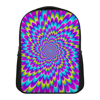 Abstract Dizzy Moving Optical Illusion Casual Backpack