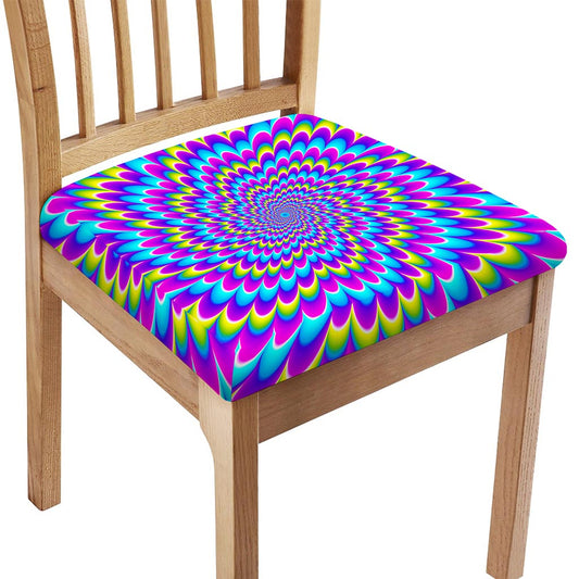 Abstract Dizzy Moving Optical Illusion Chair Cushion Cover