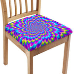Abstract Dizzy Moving Optical Illusion Chair Cushion Cover