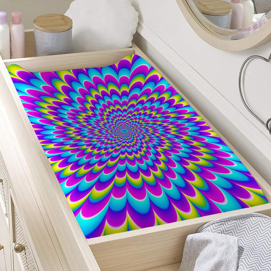 Abstract Dizzy Moving Optical Illusion Changing Pad Cover