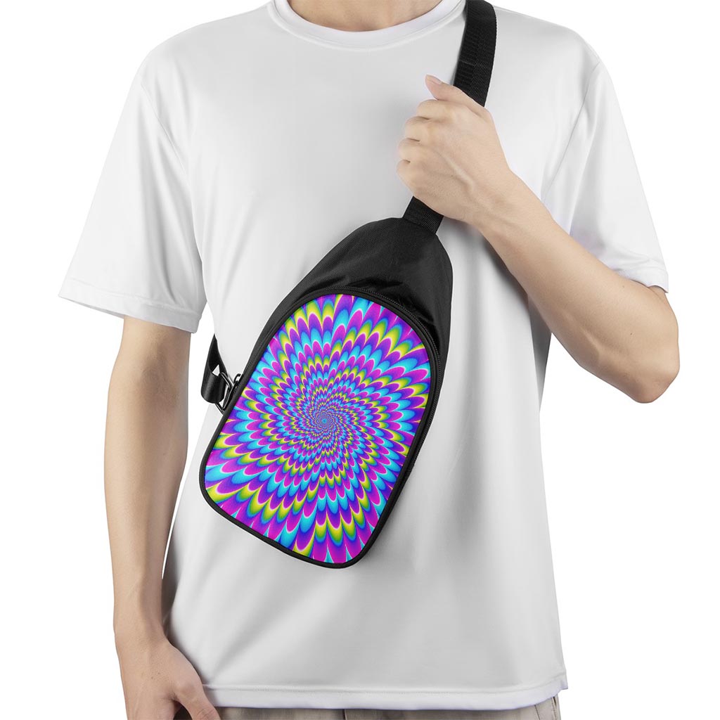 Abstract Dizzy Moving Optical Illusion Chest Bag