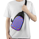 Abstract Dizzy Moving Optical Illusion Chest Bag