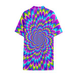 Abstract Dizzy Moving Optical Illusion Cotton Hawaiian Shirt