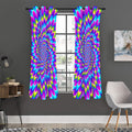 Abstract Dizzy Moving Optical Illusion Grommet Curtain Panels