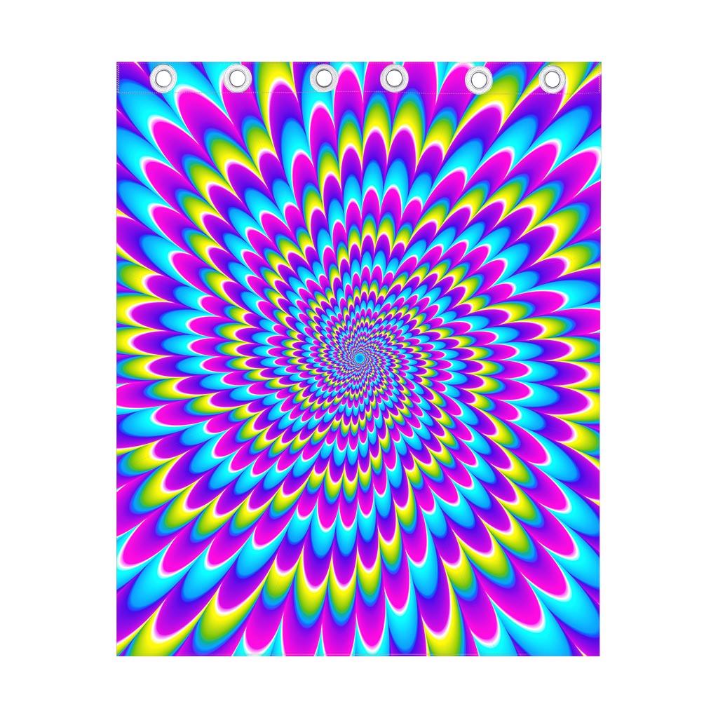 Abstract Dizzy Moving Optical Illusion Curtain