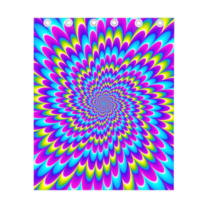 Abstract Dizzy Moving Optical Illusion Curtain