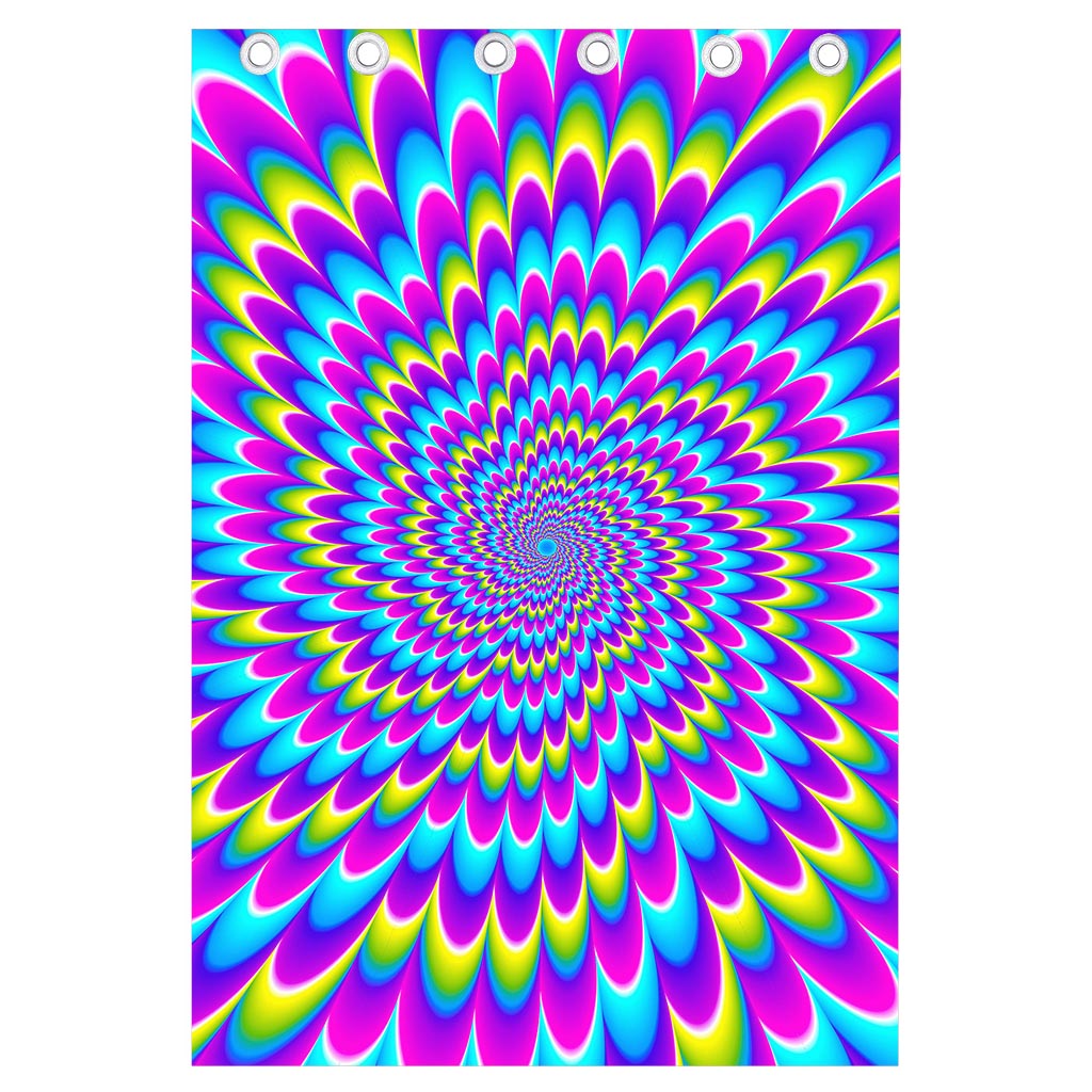 Abstract Dizzy Moving Optical Illusion Curtain