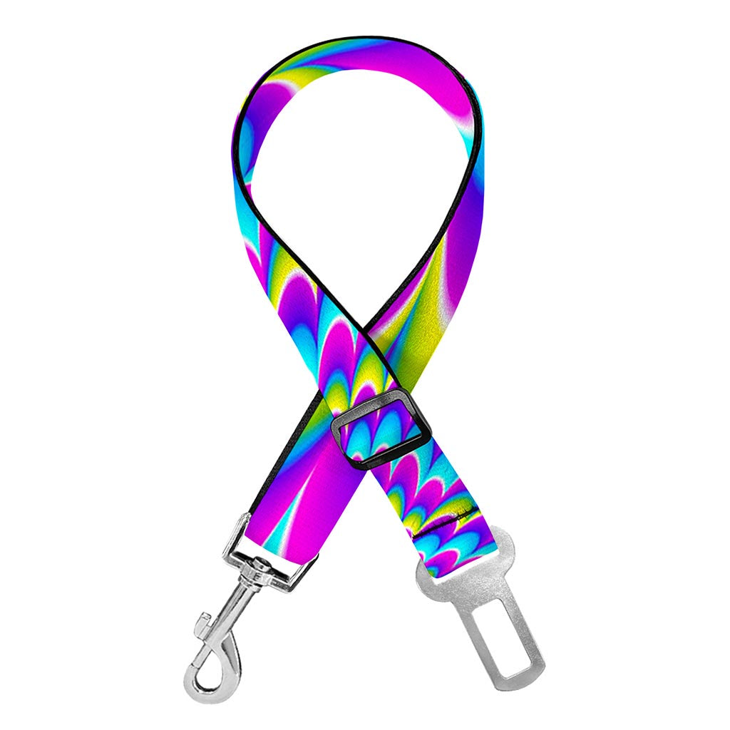 Abstract Dizzy Moving Optical Illusion Dog Seat Belt