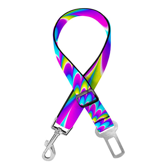 Abstract Dizzy Moving Optical Illusion Dog Seat Belt