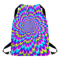 Abstract Dizzy Moving Optical Illusion Drawstring Backpack