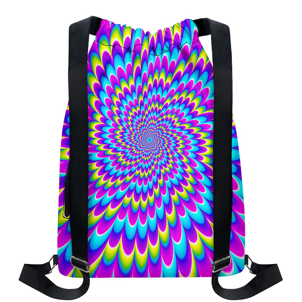 Abstract Dizzy Moving Optical Illusion Drawstring Backpack