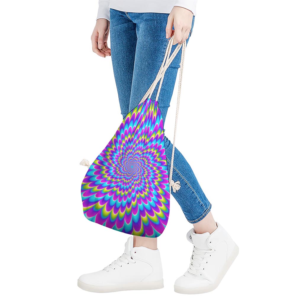 Abstract Dizzy Moving Optical Illusion Drawstring Bag
