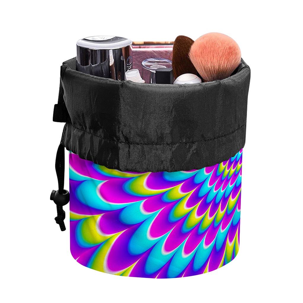 Abstract Dizzy Moving Optical Illusion Drawstring Makeup Bag