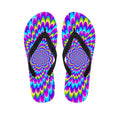 Abstract Dizzy Moving Optical Illusion Flip Flops