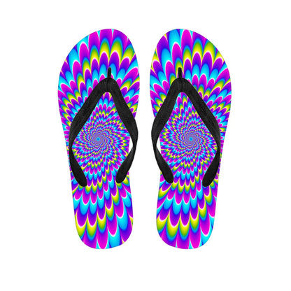 Abstract Dizzy Moving Optical Illusion Flip Flops