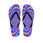 Abstract Dizzy Moving Optical Illusion Flip Flops