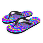 Abstract Dizzy Moving Optical Illusion Flip Flops