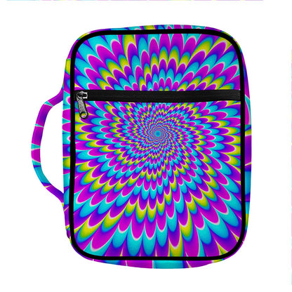 Abstract Dizzy Moving Optical Illusion Front Pocket Bible Bag
