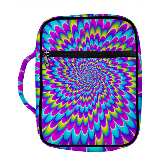 Abstract Dizzy Moving Optical Illusion Front Pocket Bible Bag