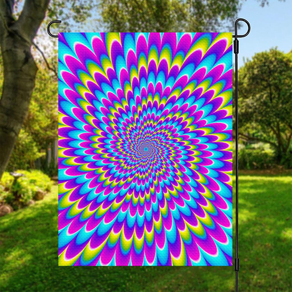 Abstract Dizzy Moving Optical Illusion Garden Flag