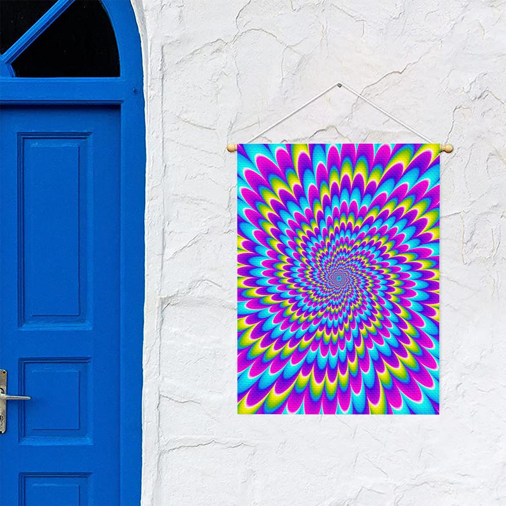 Abstract Dizzy Moving Optical Illusion Garden Flag